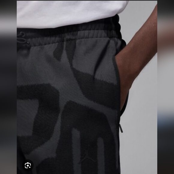 Jordan Sports Men's Black Patterned Dri Fit Pants_XL